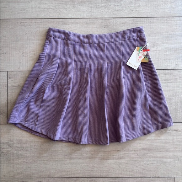Mele E Pere Dresses & Skirts - NWT Mele E Pere Lavender Pastel Corduroy A-Line Retro Cottagecore Skirt Size L